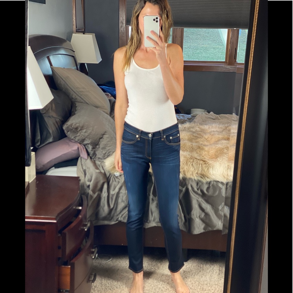 Rag & Bone MidRise Dark Wash Skinny Jean, Size 30